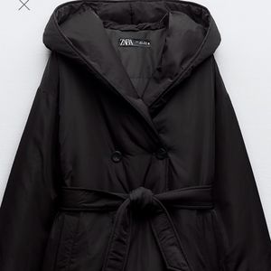 Zara NWT Water and Wind Protection Puffer Coat Womens Size Medium
